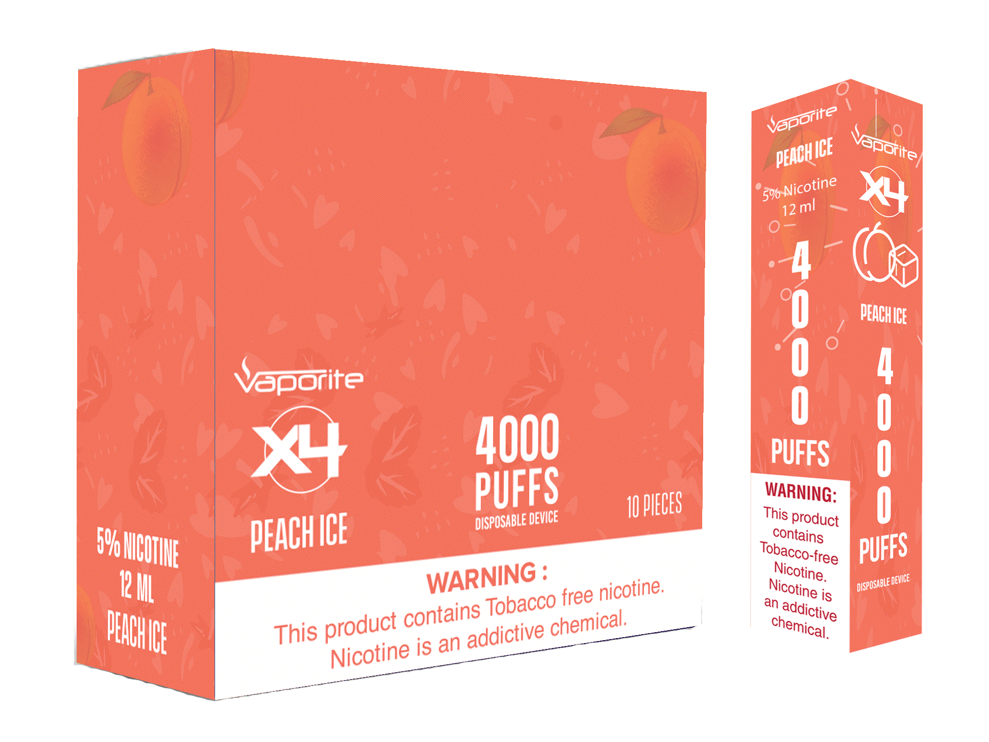 X4 Disposables-Peach Ice-4000