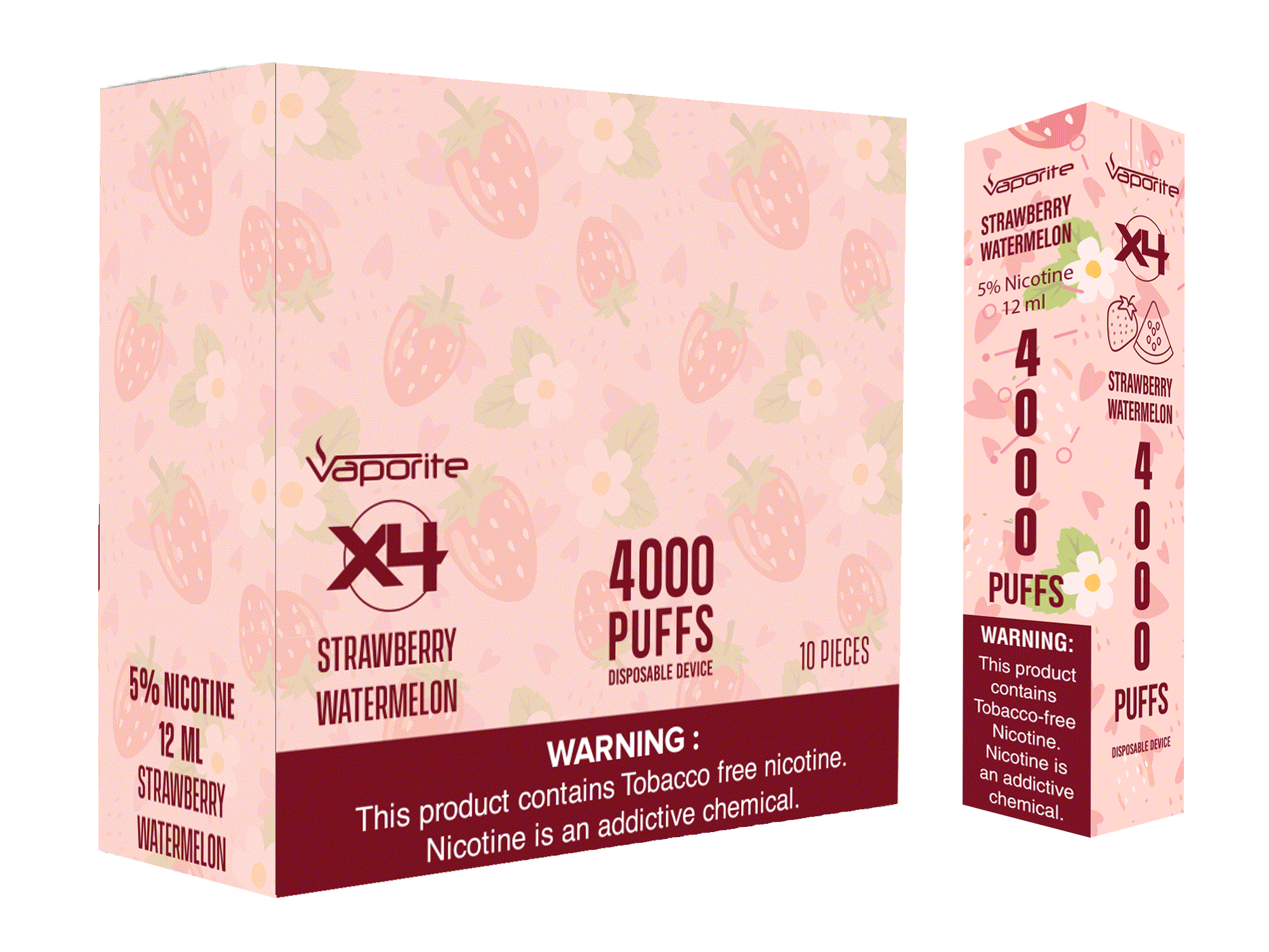 X4 Disposables-Strawberry Watermelon-4000