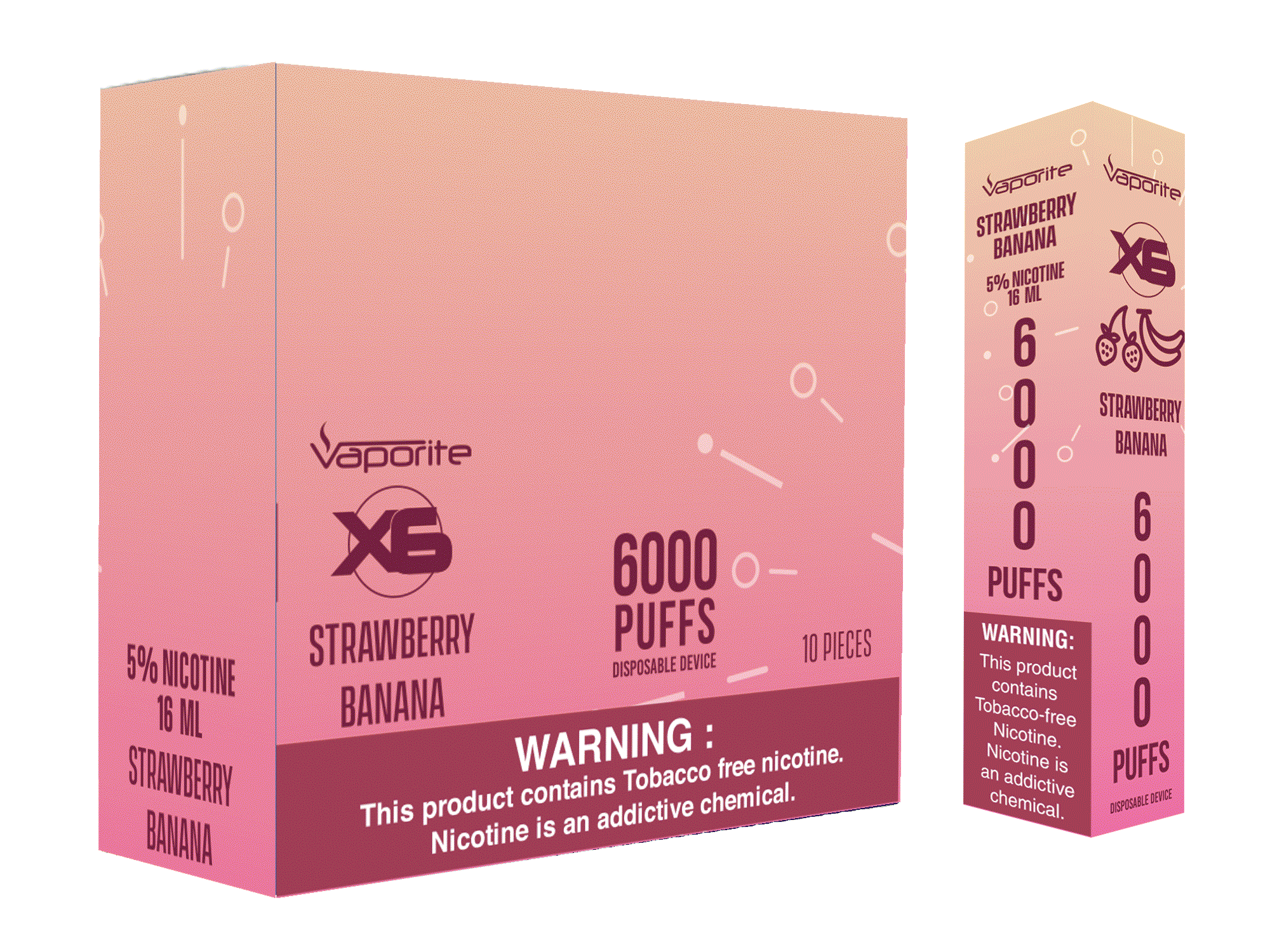 X6 Disposables-Strawberry Banana-6000