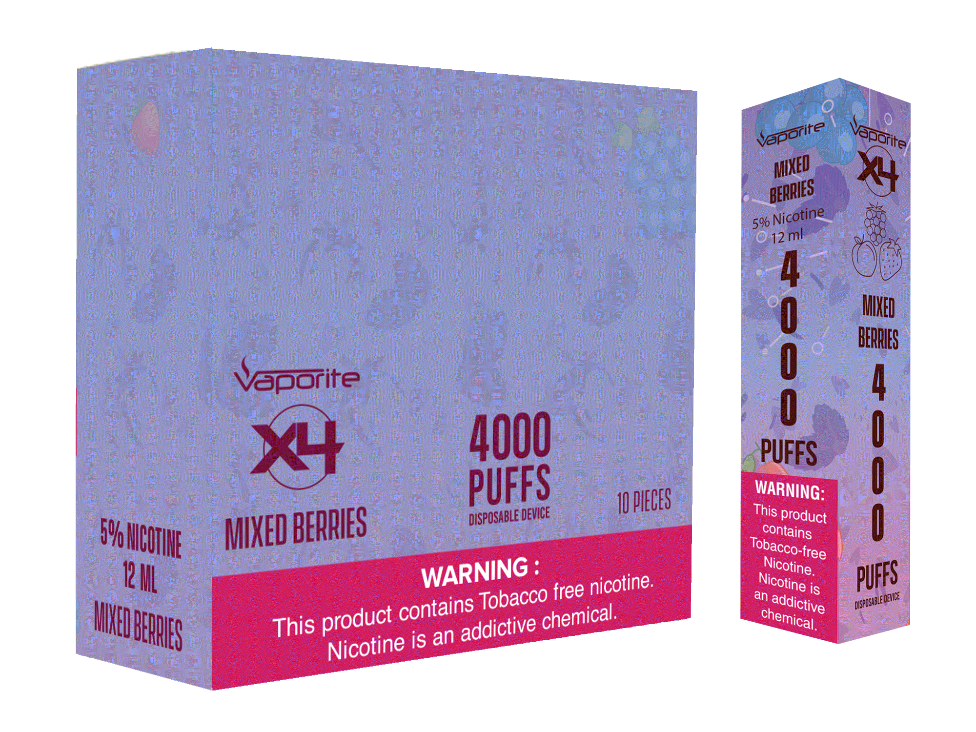 X4 Disposables-Mixed Berry-4000