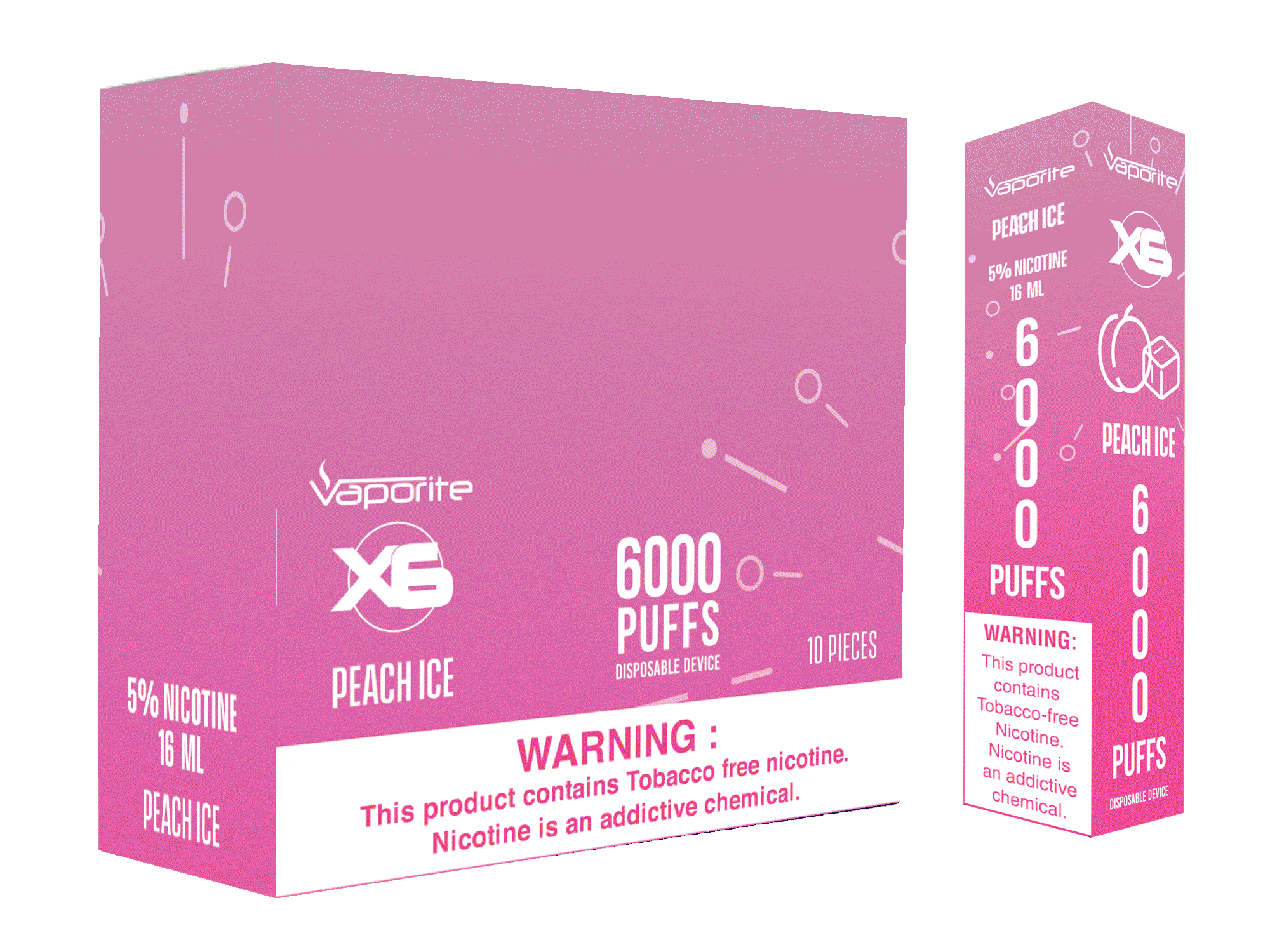 X6 Disposables-Peach Ice-6000